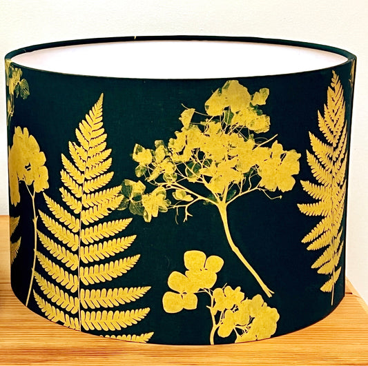 Lampshade - 30cms Gold /Pine Green