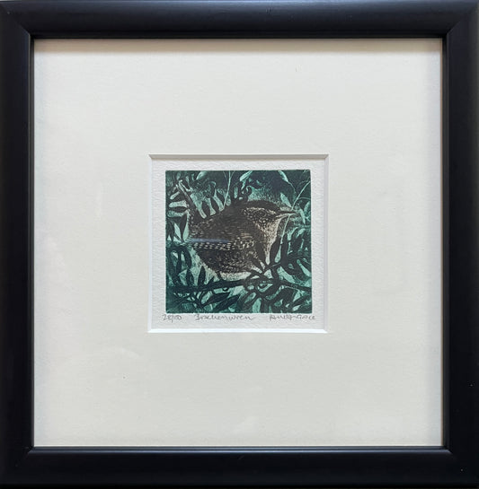 Framed print "Bracken Wren" by Pamela Grace