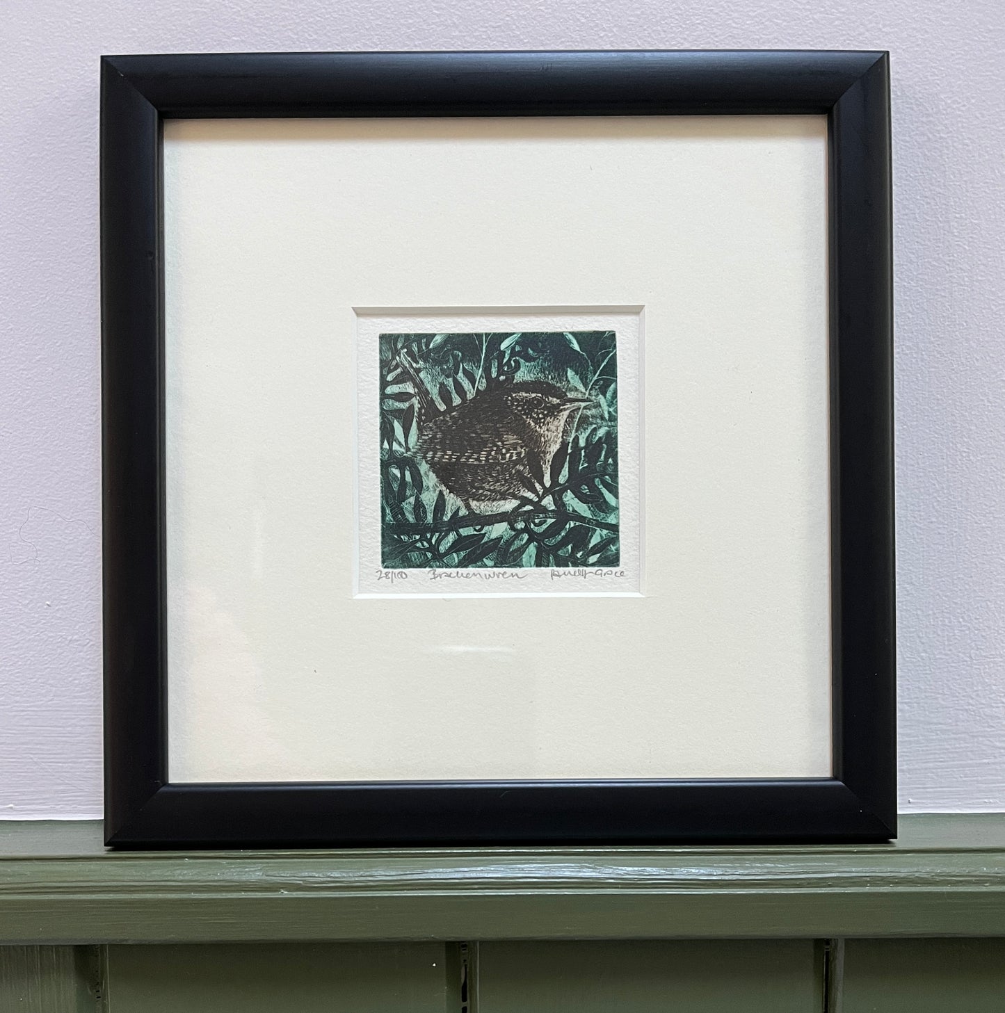 Framed print "Bracken Wren" by Pamela Grace