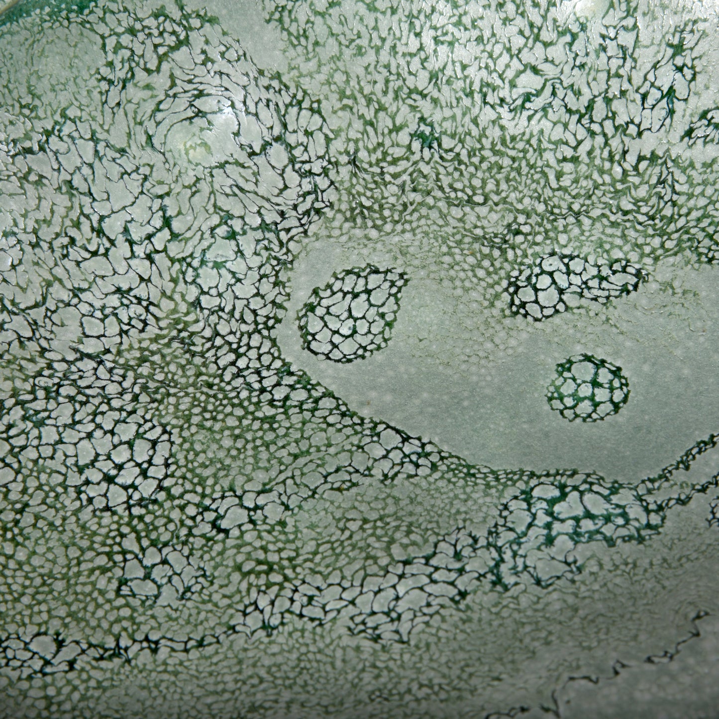 Handmade plate in a beautiful sea foam glaze.