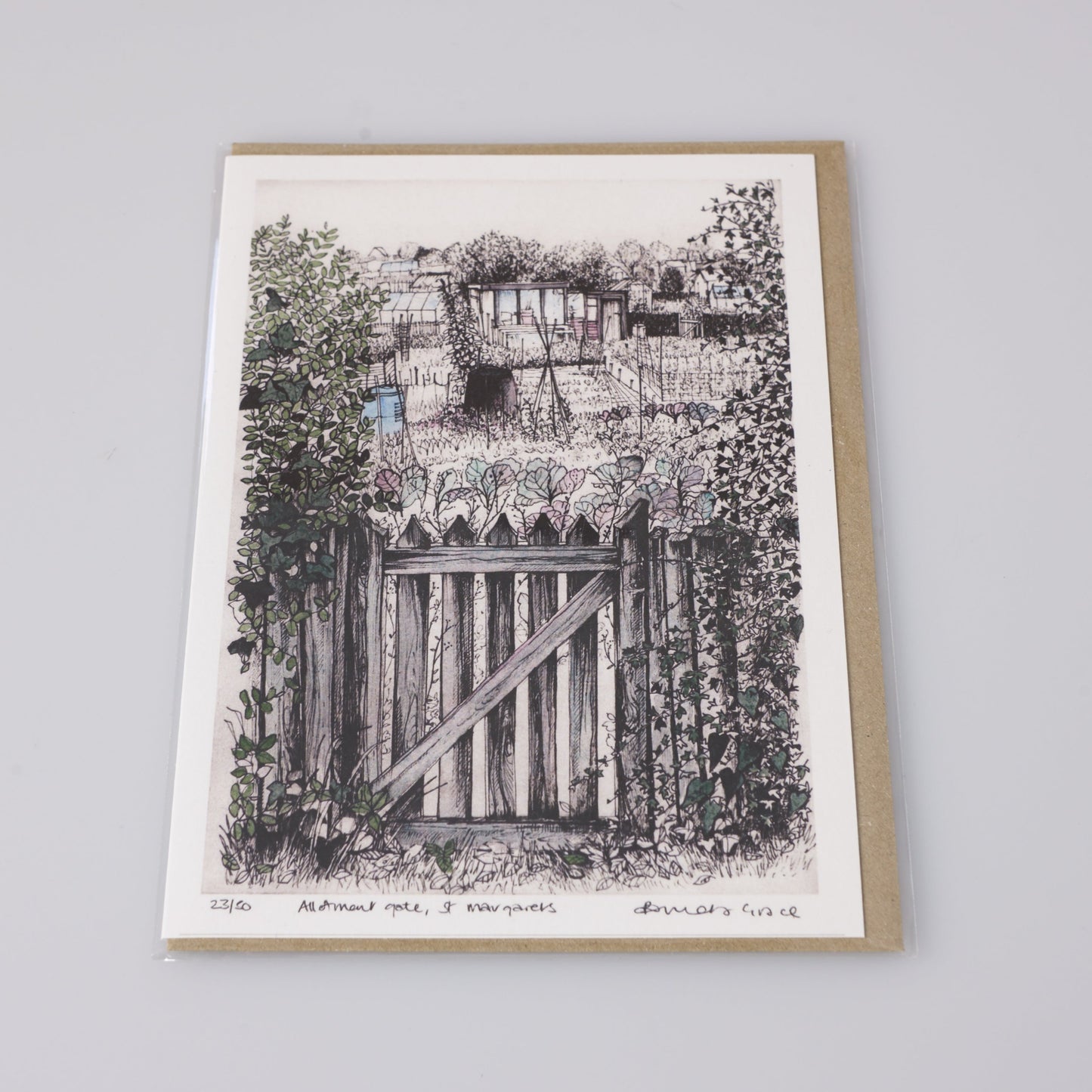 Card - Allotment Gate, St. Margarets. Pamela Grace