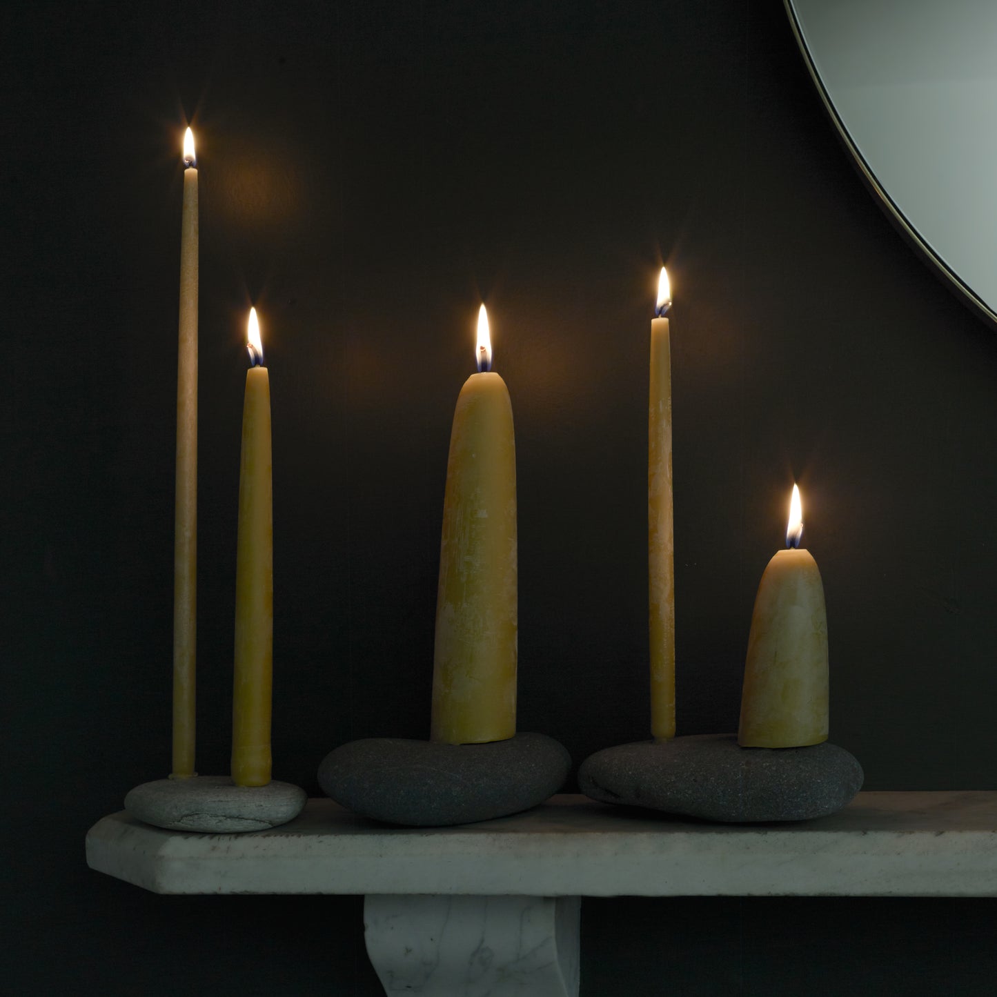 Beeswax Thin Taper Candles (pair)