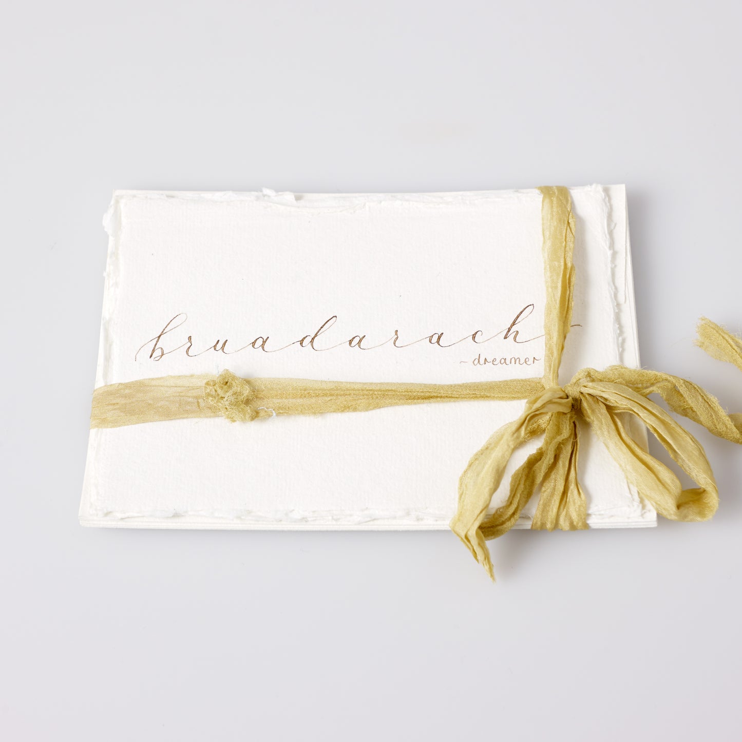 Note cards with contemporary calligraphy "Gaelic words and meanings"