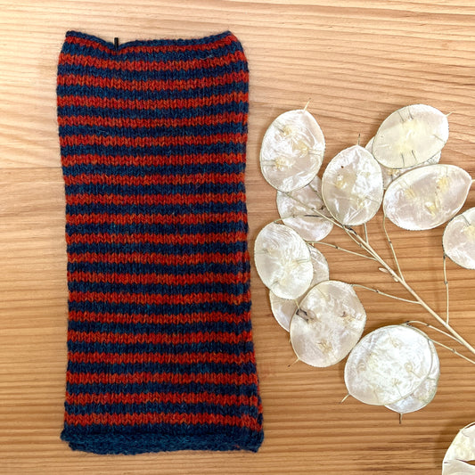 Russet Stripey Wrist Warmers