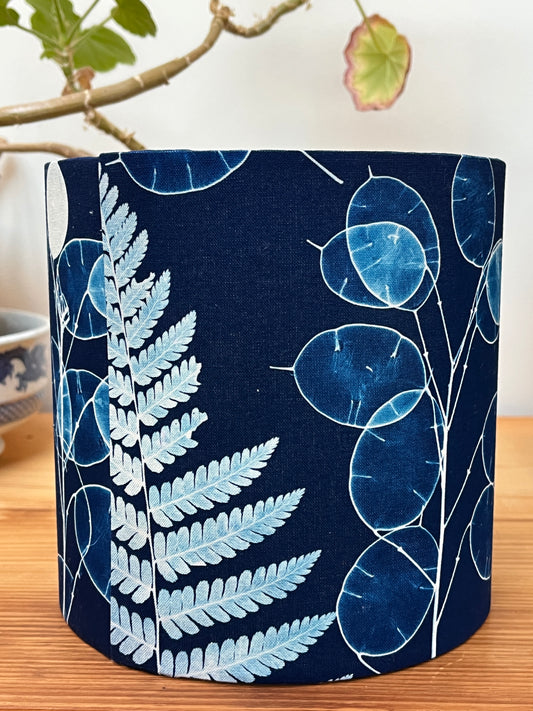 Lampshade - 15cms diameter Blue & White