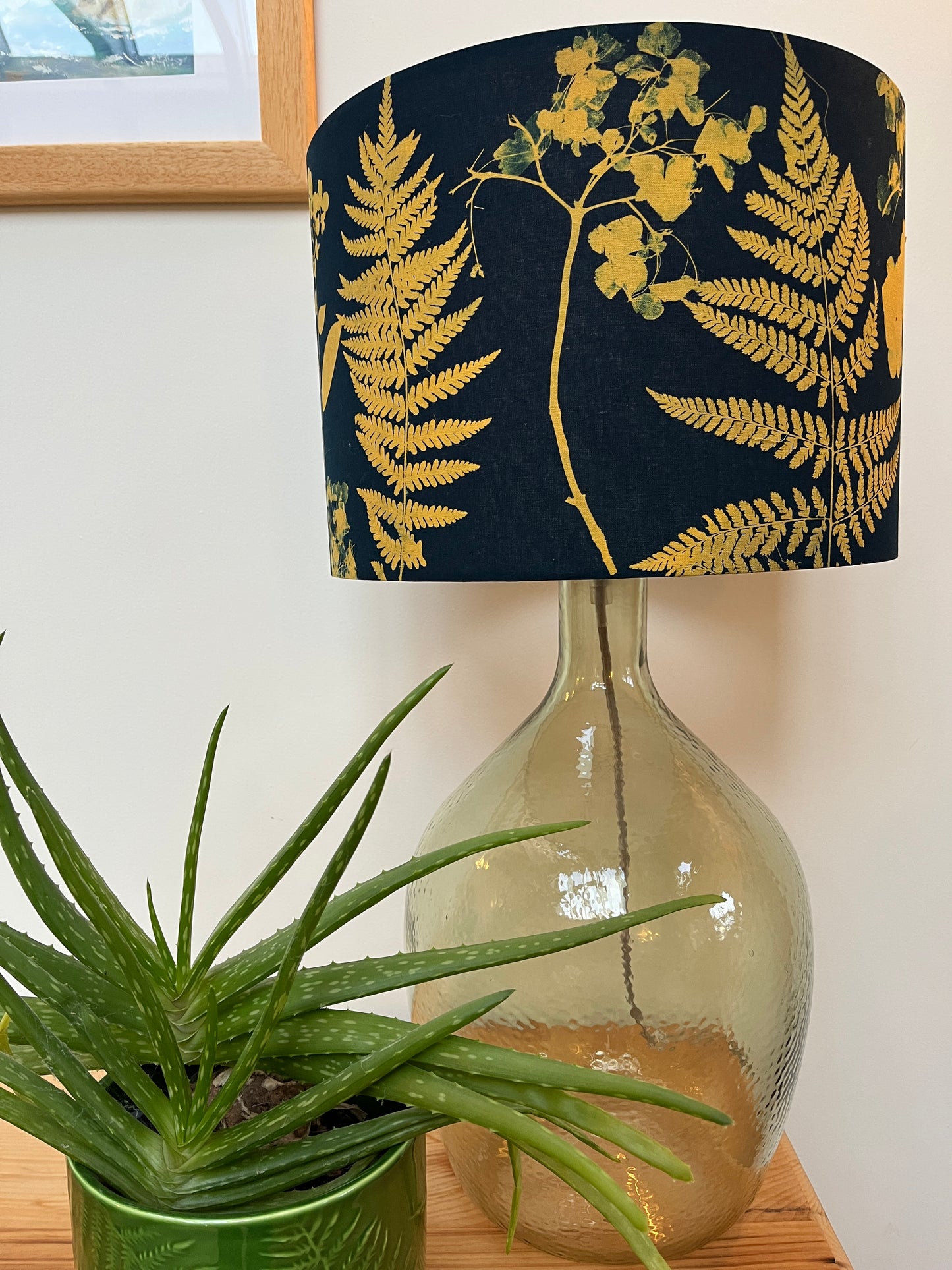 Lampshade - 30cms Gold /Pine Green