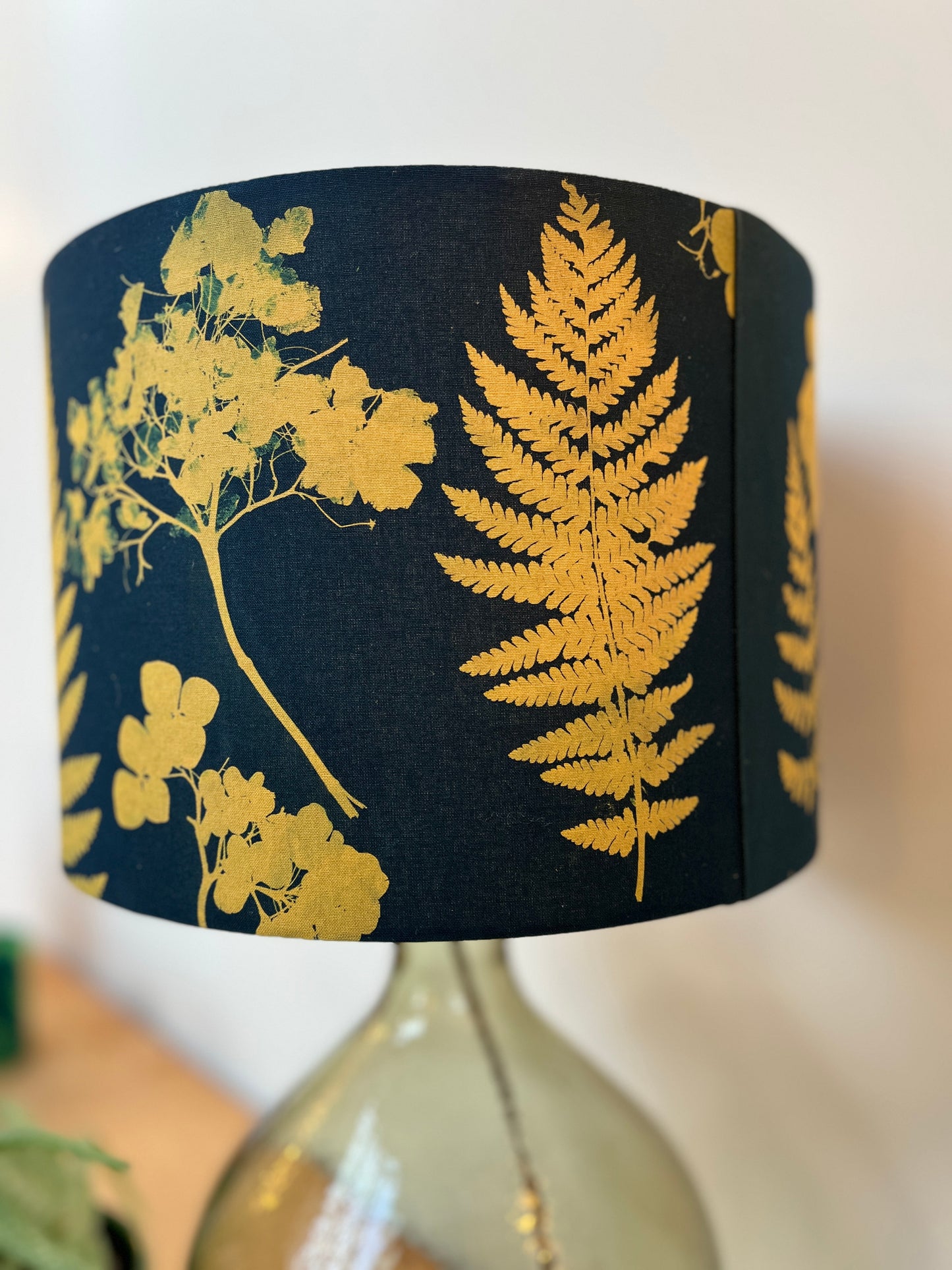 Lampshade - 30cms Gold /Pine Green
