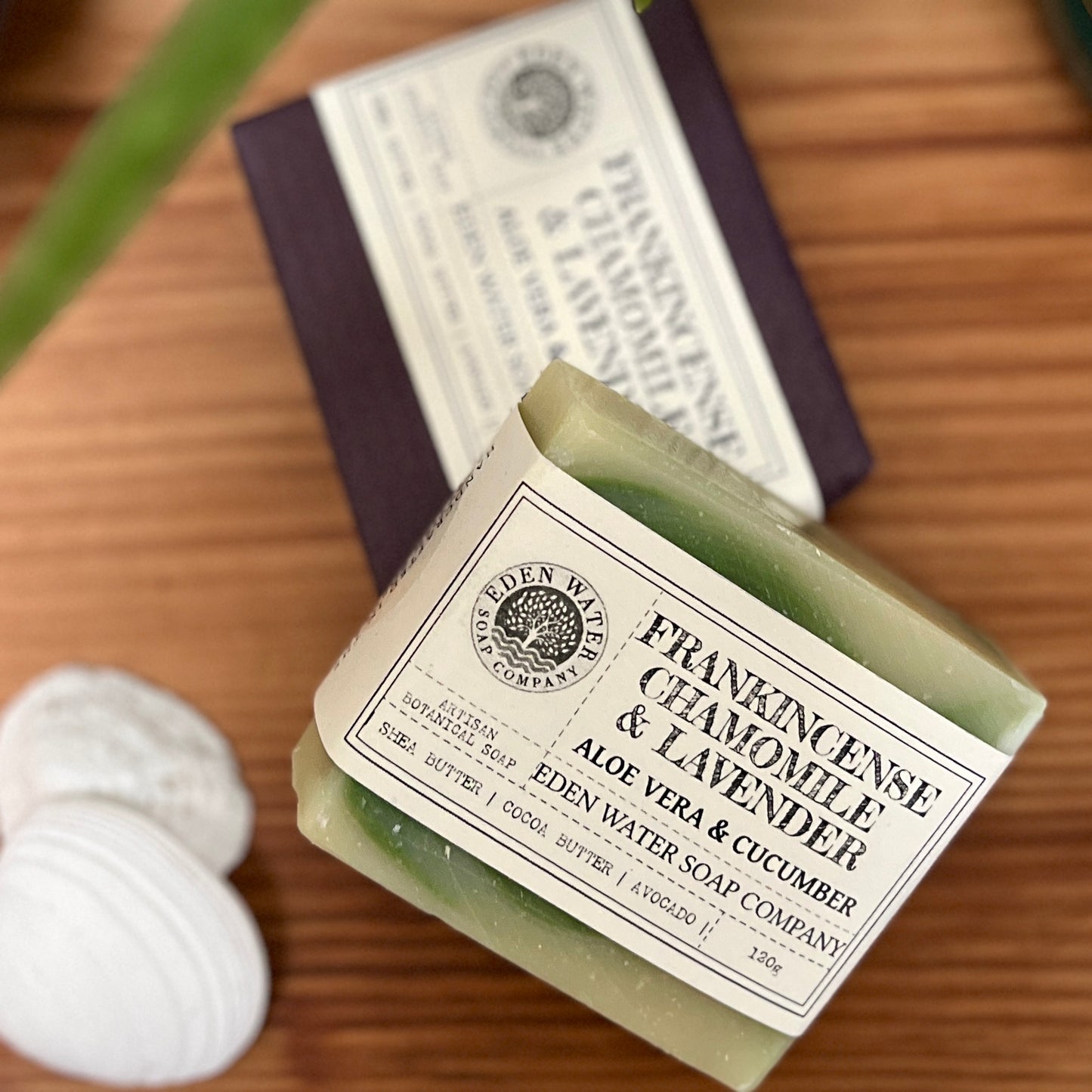 Handmade Botanical Soap -Frankincense/Chamomile/Lavender ( with Aloe Vera & Cucumber)