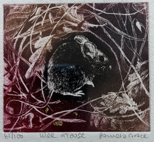 Framed print "Wee Mouse" by Pamela Grace