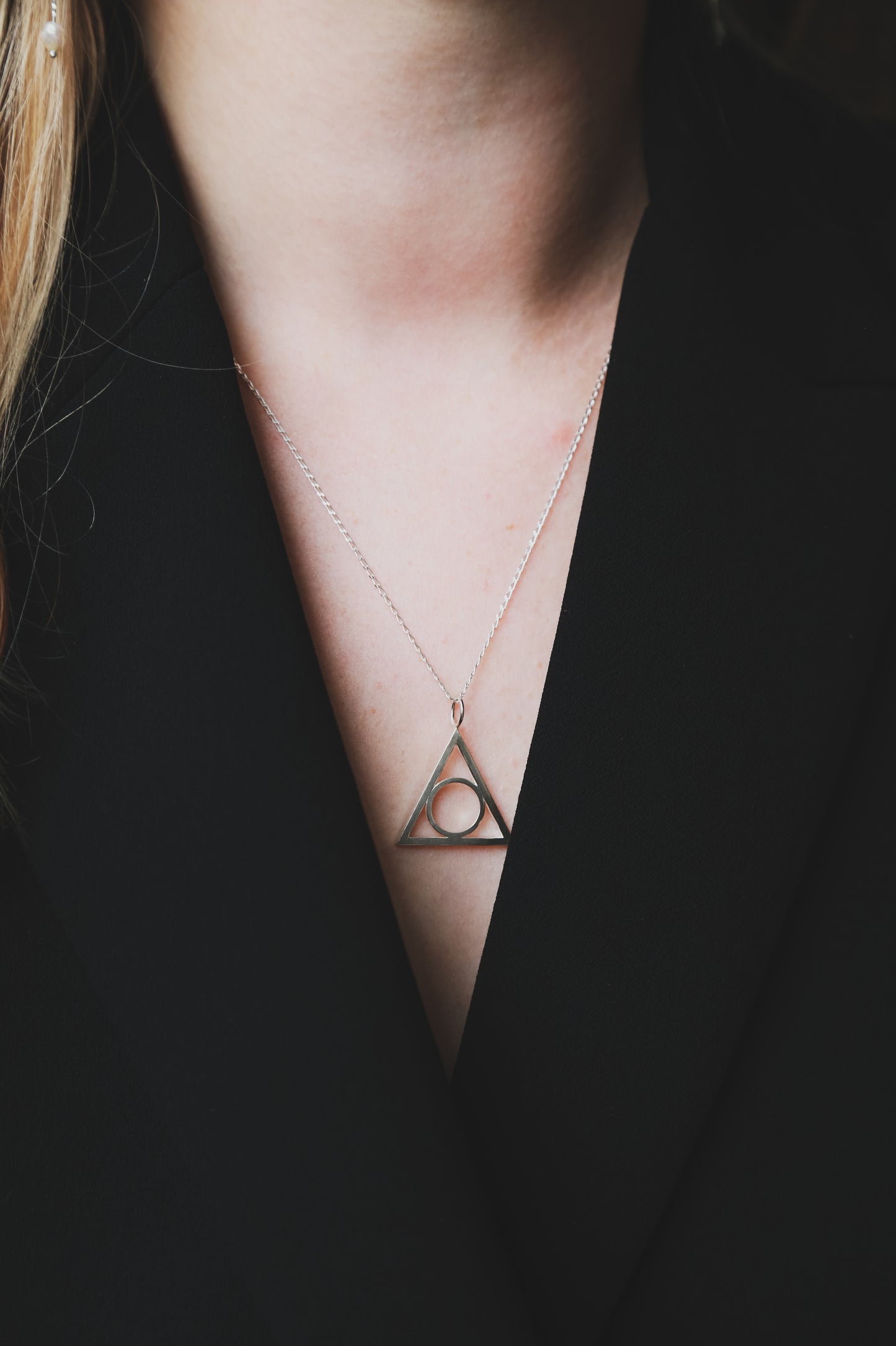 Silver Triangular Pendant. Photo credit Iona Hall.
