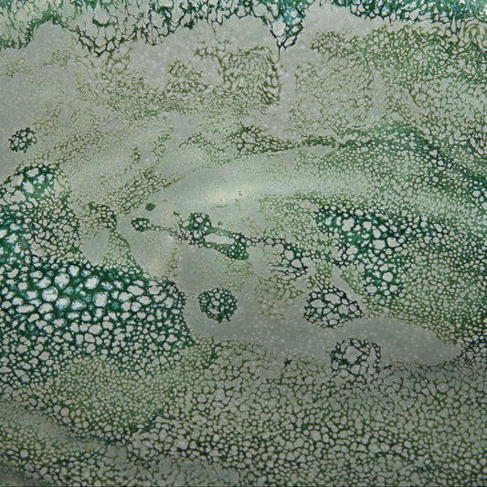 Handmade plate in a beautiful sea foam glaze.