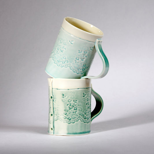 Porcelain lace mug