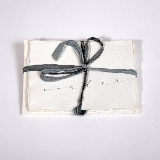 Note cards with contemporary calligraphy - "Mindful"