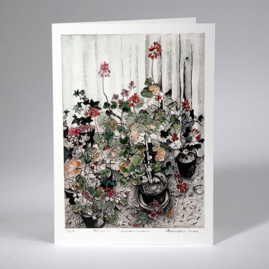 Card - Autumn Geraniums. Pamela Grace.