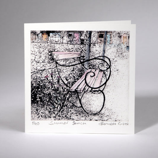 Card - Summer Bench. Pamela Grace.