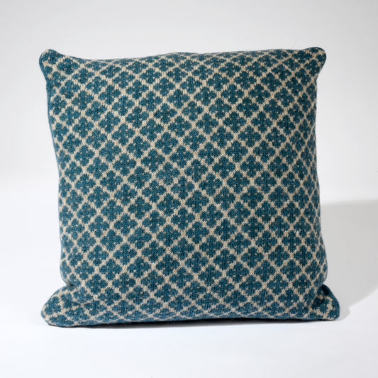 Cushion, Knitted in Pure Wool, Design Kilsture with contrast colour back. Available in 2 colours.