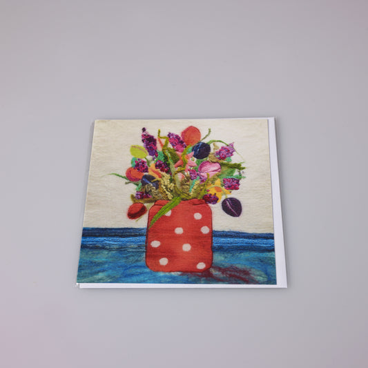 Card - Floral Delights in a Vase. Ann Smith