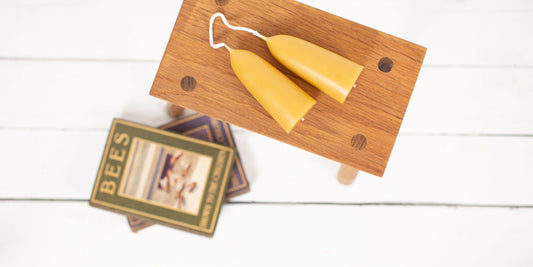 Beeswax "Stumpie" Candles (pair).