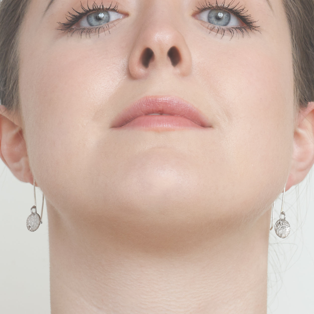 Silver Lichen Drop Earrings