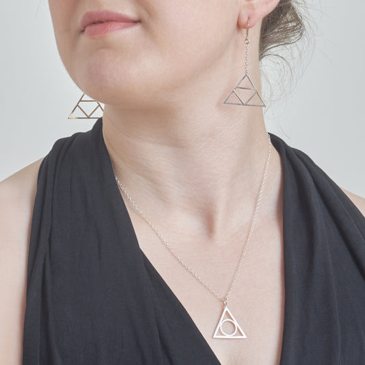 Silver Triangular Pendant