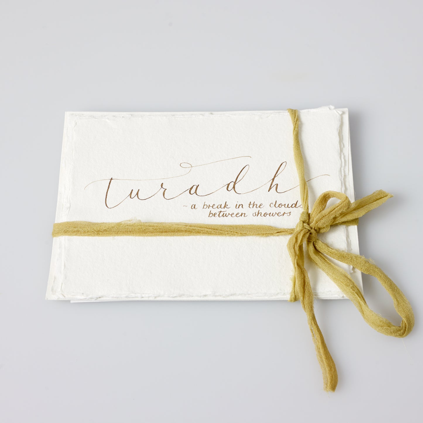 Note cards with contemporary calligraphy "Gaelic words and meanings"